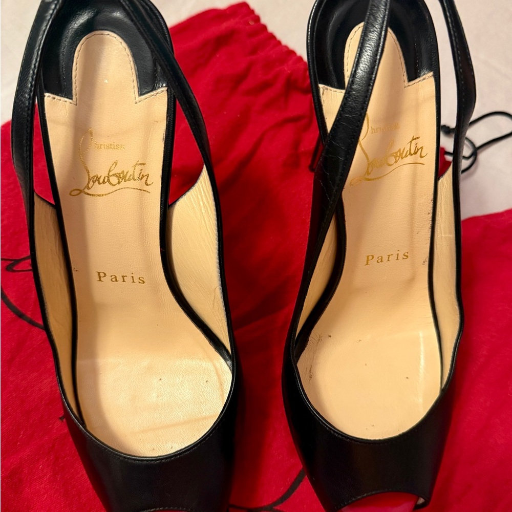 Christian Louboutin Private Number 120 Kid/Patent Toe Women's Shoes